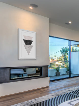 "Triangle Stack" Framed Paper Print by Diana Alcala, 40x60 cm