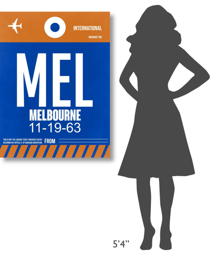 "MEL Melbourne Luggage Tag 2" Fine Art Print
