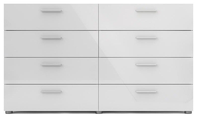 8 Drawer Double Dresser, Oak
