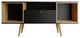 Theodore 53.14 TV Stand in Black and Cinnamon Light Brown