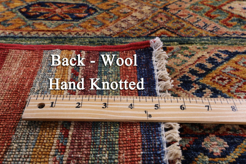 2' 0" X 3' 1" Super Kazak Khorjin Hand-Knotted Wool Rug Q10906