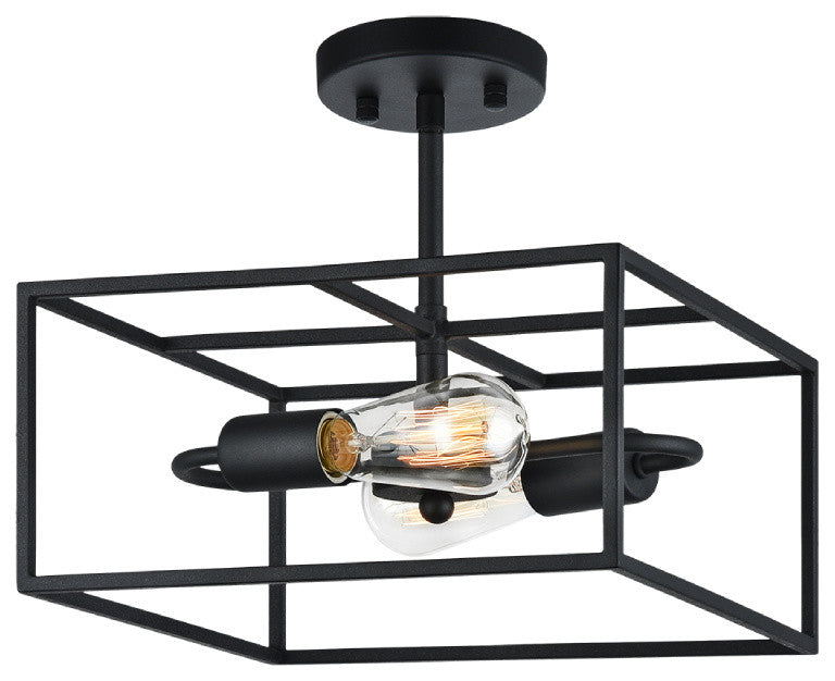 Matteo Lighting CANDID Series Transitional Flush Mount, Black Finish