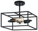 Matteo Lighting CANDID Series Transitional Flush Mount, Black Finish