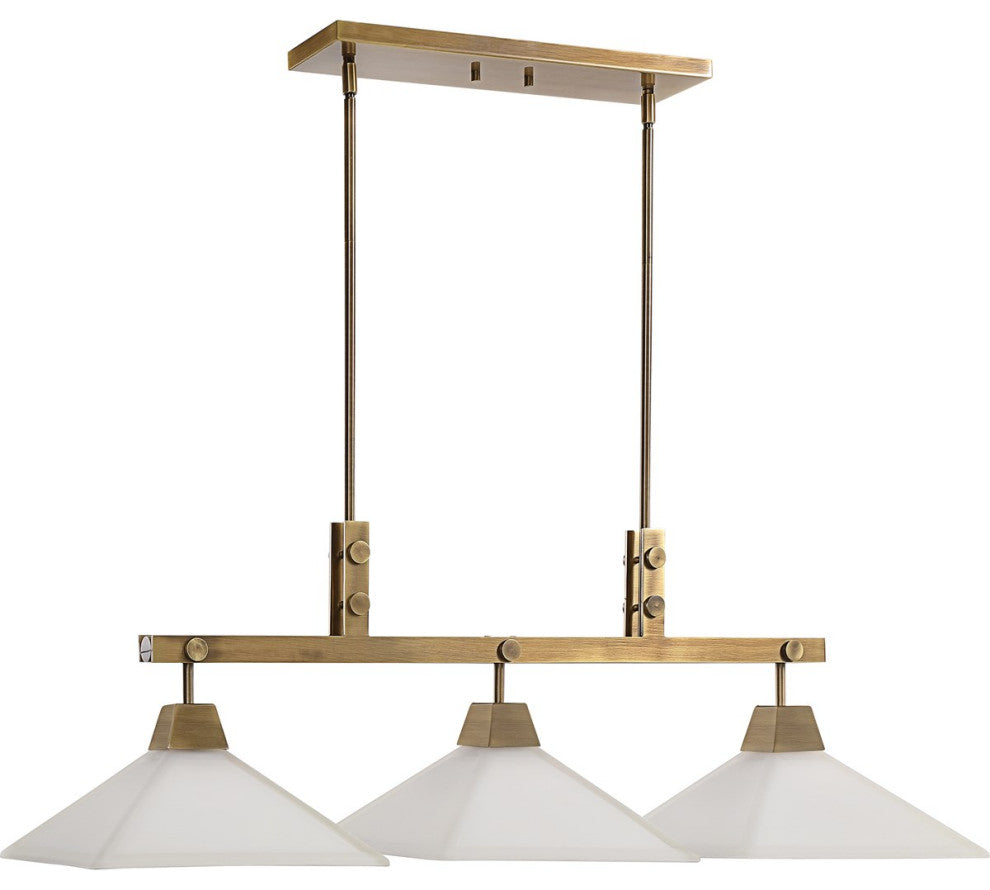 Uttermost Brookdale Industrial 3 Light Linear Chandelier 21346