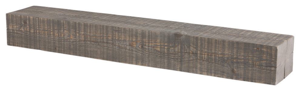 Solid Beam Fireplace Mantel Shelf, Ash Gray, 48"