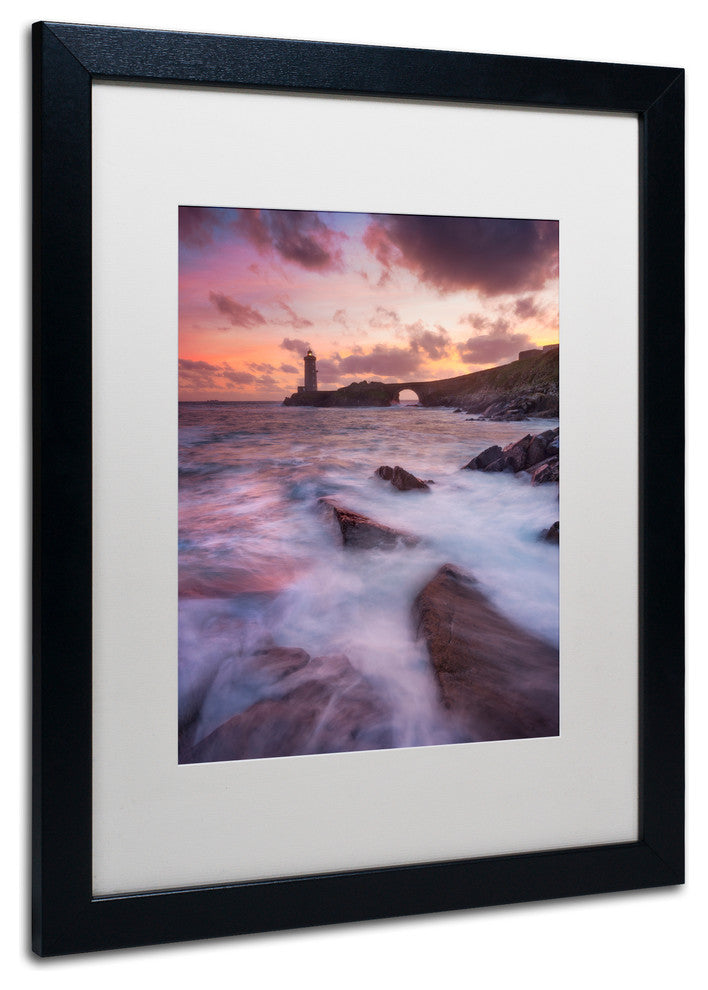 Mathieu Rivrin ''Red Of Sadness'' Matted Framed Art, Black Frame, White, 20x16