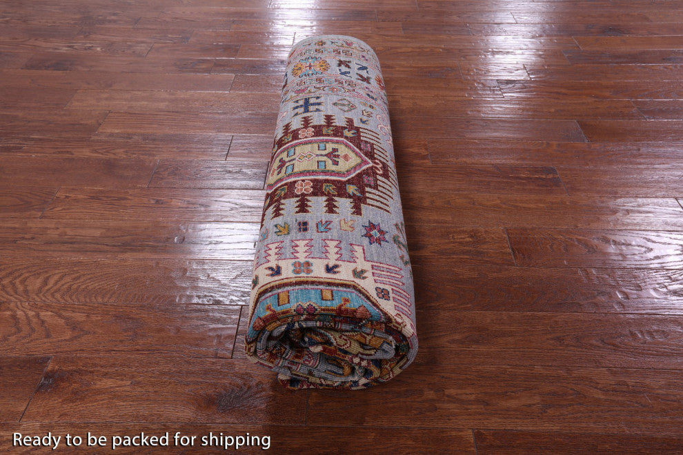 Handmade Fine Turkmen Ersari Wool Rug 6' 10" X 9' 8" Q11308