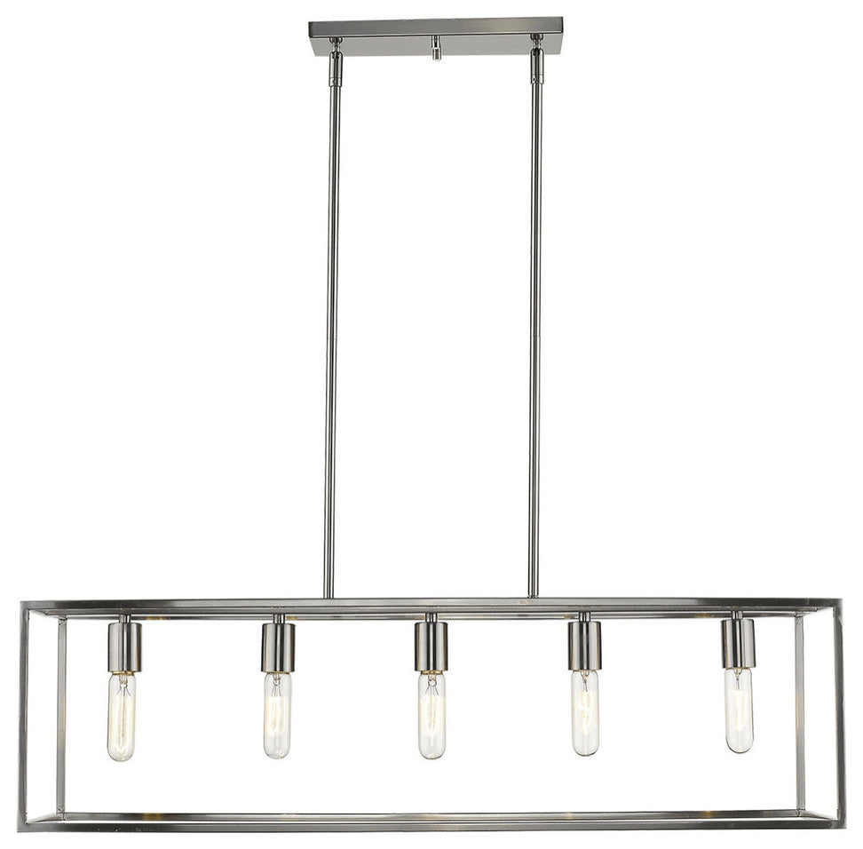 Cobar 5-Light Satin Nickel Island Pendant