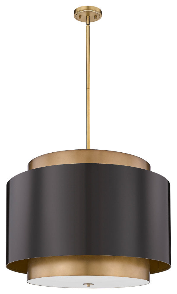 Zlite 739P32-BRZ-RB 4-Light Pendant, Bronze