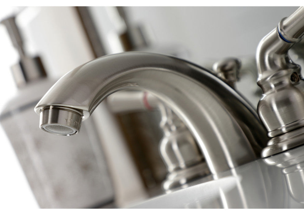 Kingston Brass KB958B Widespread Bathroom Faucet, Brushed Nickel