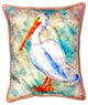 Pelican on Rice Small Indoor/Outdoor Pillow 11x14 - Set of Two