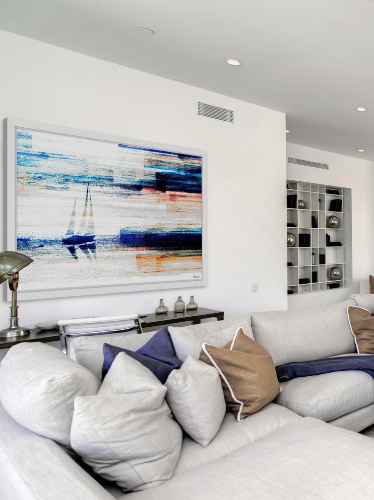 "Aegean Sea" Framed Painting Print, 36"x24"