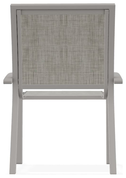 Kendall Sling Stackable Outdoor Dining Chair, Smoke/Warm Gray