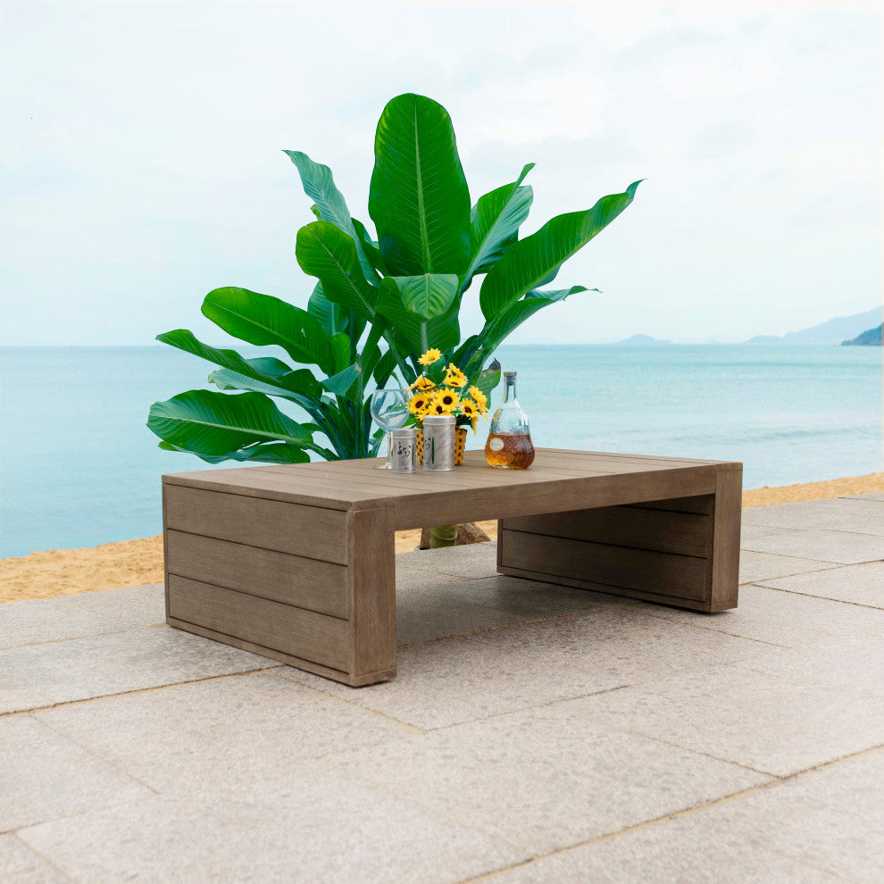 Safavieh Couture Santiago Indoor-Outdoor Patio Coffee Table, Natural
