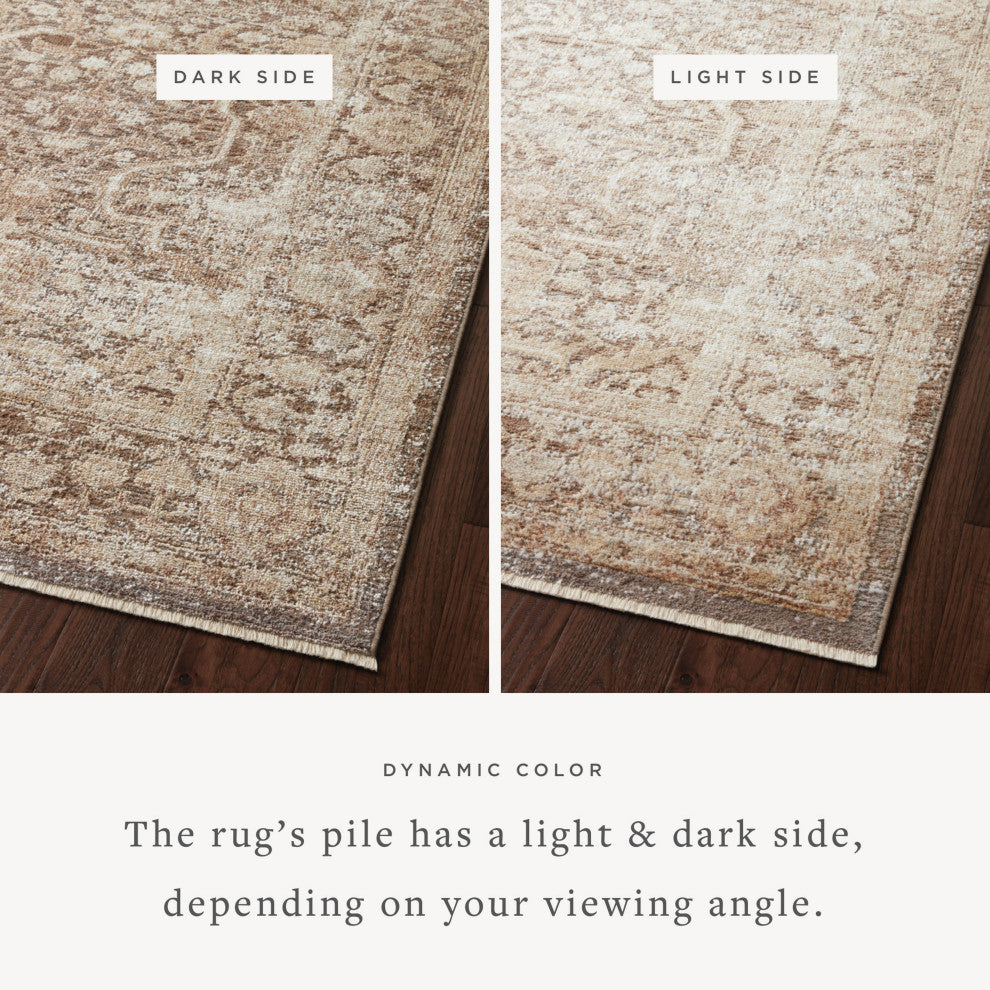 Loloi Sonnet Mocha / Tan 18" x 18" Sample Rug