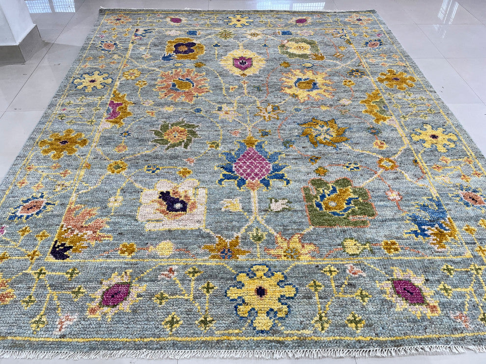 Gray Oriental Classic Agra Area Rug