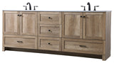 60" Double Bathroom Vanity, Natural Oak, 84