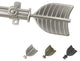 William 13/16" Diameter Curtain Rod, Satin Nickel, 18-28"