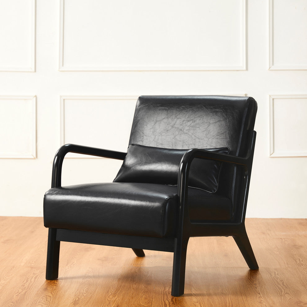 Set of 2 Modern Leatherette Accent  Armchair