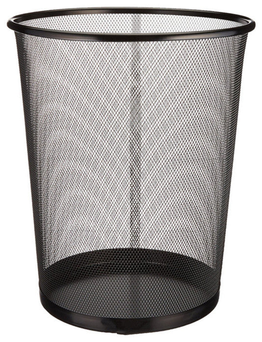 Round Mesh Wastebasket Recycling Bin, Set of 2