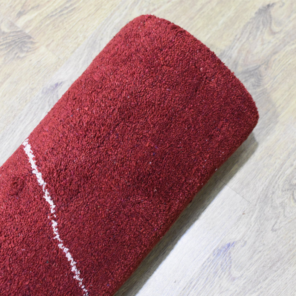 HAND KNOTTED LOOM SILK ECO-FRIENDLY RUGS-8'x10',Rectangle,Red White,Contemporary