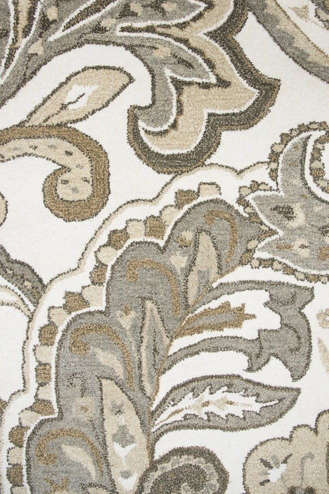 Rizzy Home Suffolk SK326A Beige Paisley Area Rug, Rectangular 10'x13'