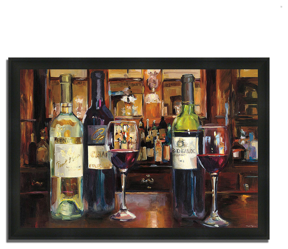 "A Reflection Of Wine" By Marilyn Hageman, Framed Painting Print, Ready To Hang