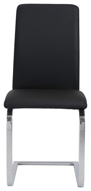 Cinzia Side Chair, Black/Chrome