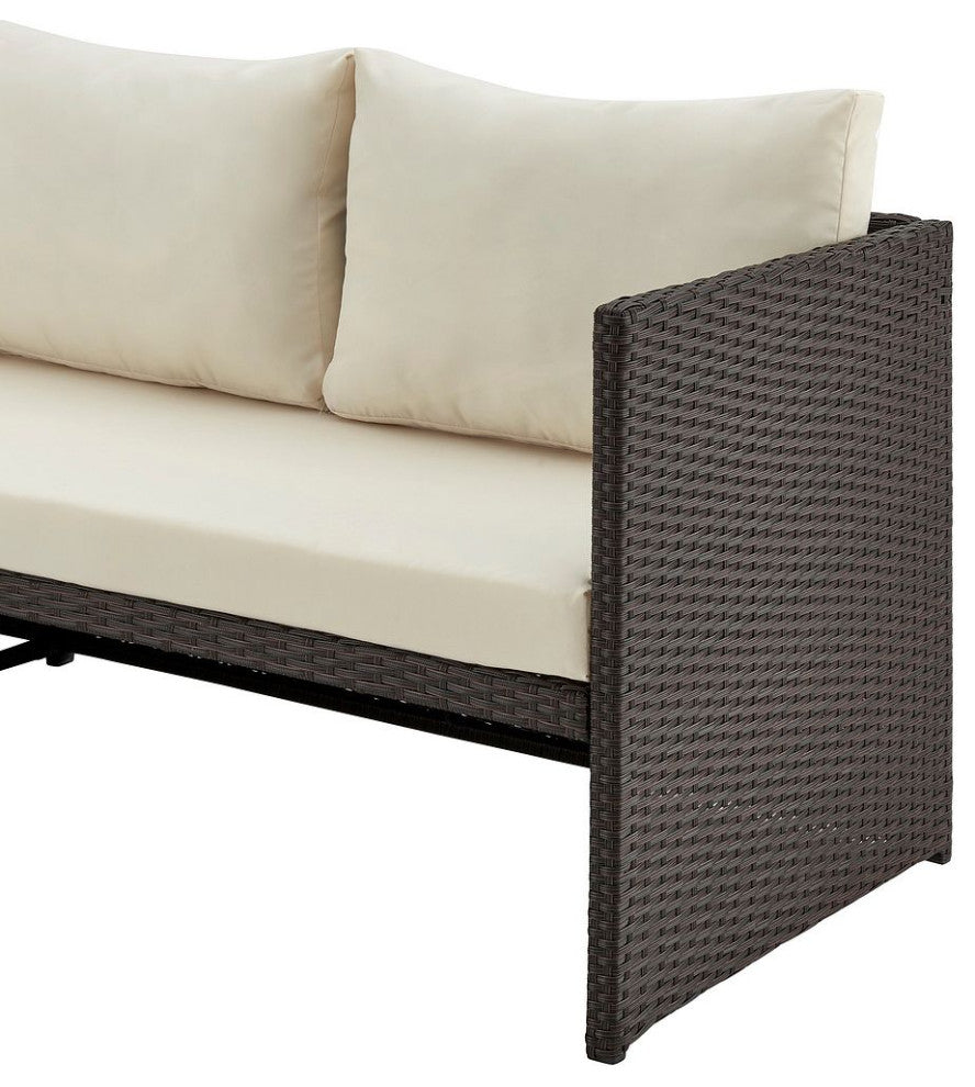 Manhattan Comfort Menton Steel Rattan 2-Piece Patio Set