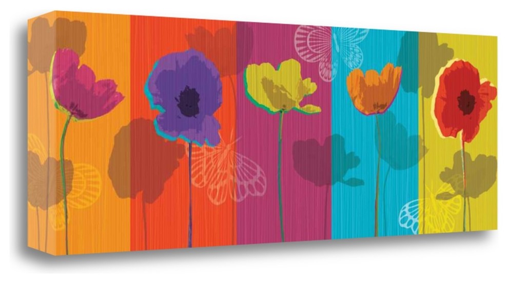 "Poppylicious" By Tandi Venter,Ready to Hang Giclee Print on Gallery Wrap Canvas
