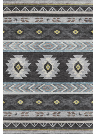 Addison Premium Washable Mayfield AMF178 Black 9' x 12' Rug