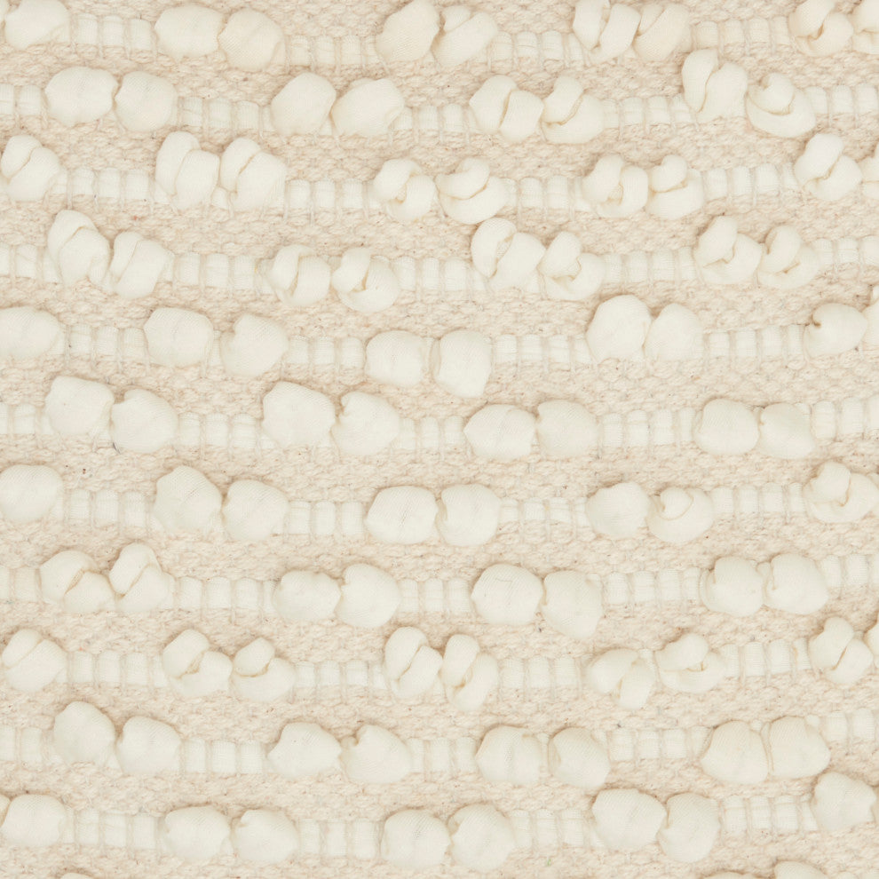 Nourison Home 18"x18" Mina Victory Loop Stripe Center Natural Throw Pillows