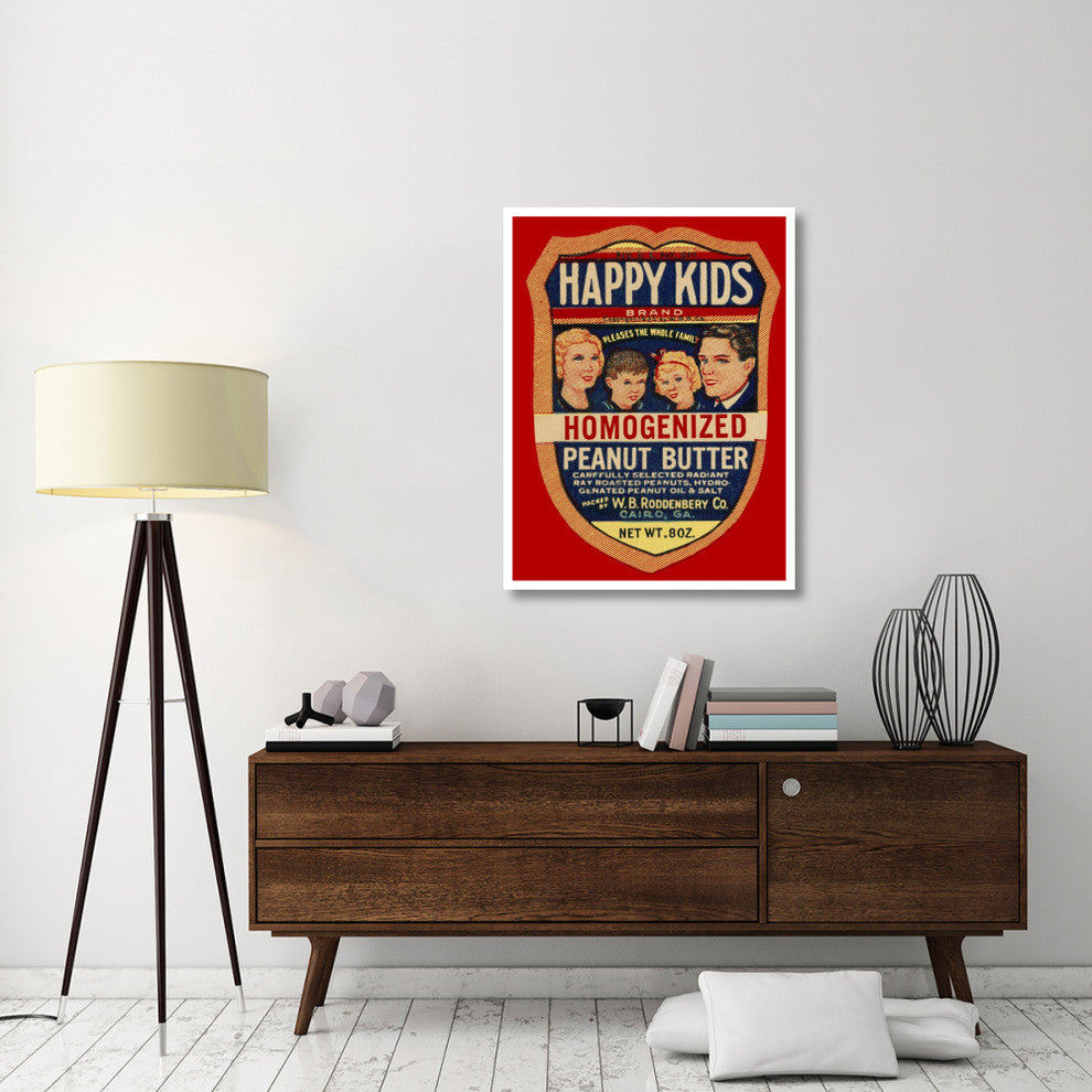 "Happy Kids Homogenized Peanut Butter" Paper Print by Retrolabel, 32"x42"