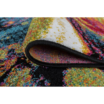 Soleil Contemporary Abstract Multi-Color Scatter Mat Rug, 2'' x 3''