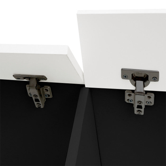 Modern white MDF benches Wall Mounted Floating TV stand with 20 Color LEDs