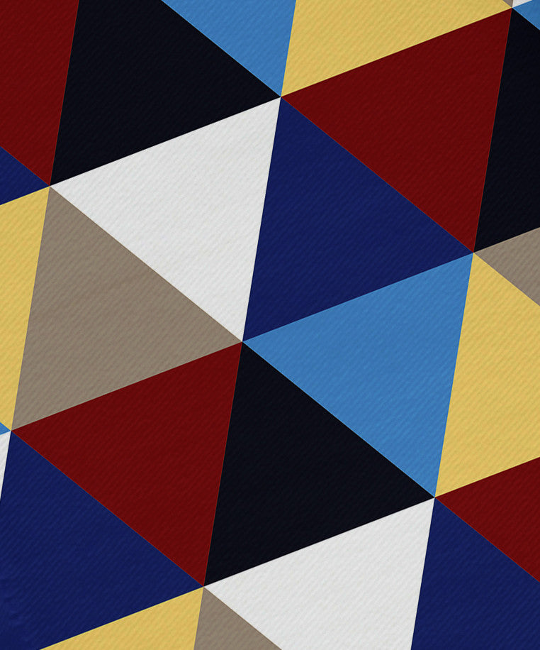 Triangles! Geometric Decorative Print Napkin, Blue Suede, Set of 4