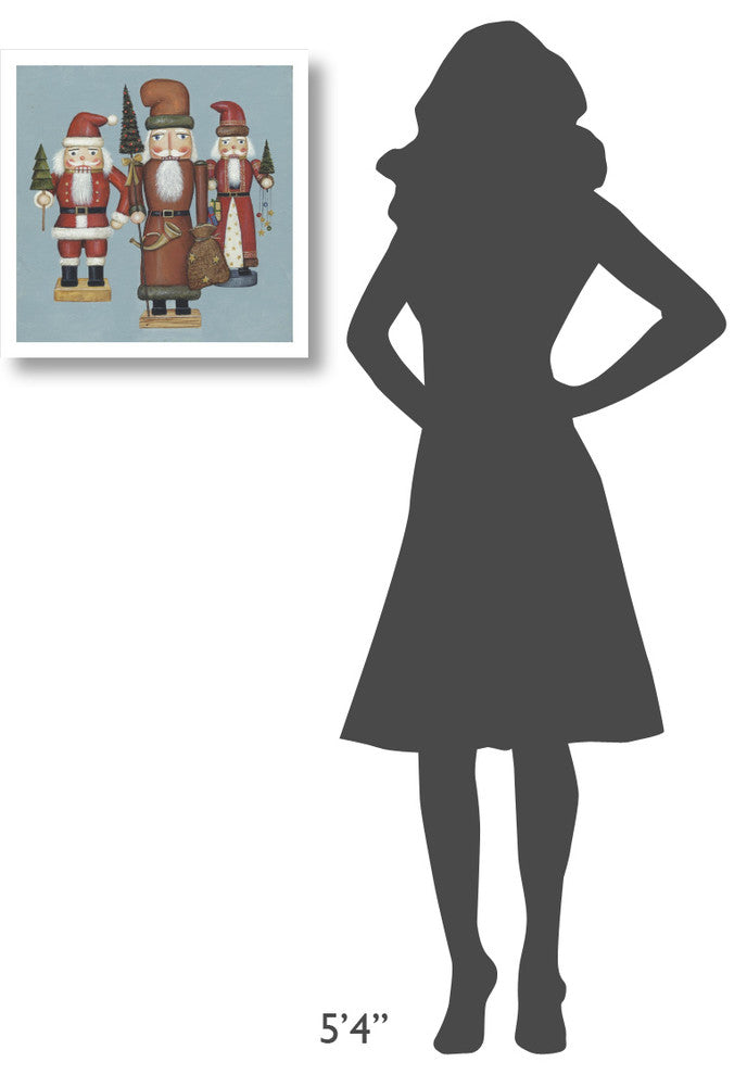 "Santa Nutcrackers" Digital Paper Print by David Carter Brown, 20"x20"