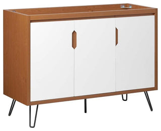 Modway Energize 47" MDF and Particleboard Bathroom Vanity Cabinet - Cherry White