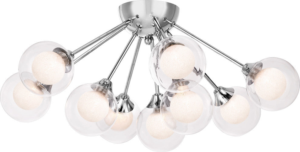Quoizel PCSB1722C Nine Light Semi Flush Mount Spellbound Polished Chrome