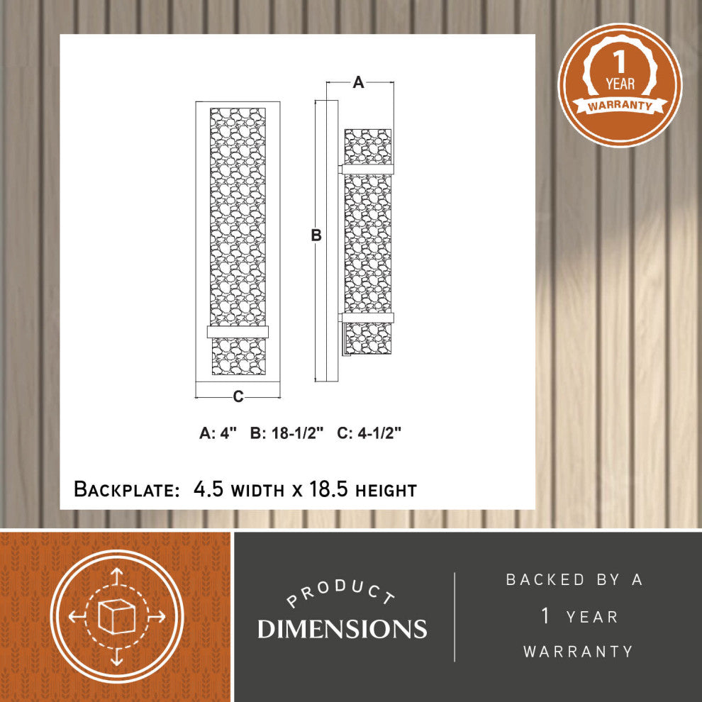 Vaxcel Lighting W0048 Vilo 19" Tall Bath Bar - Matte Black