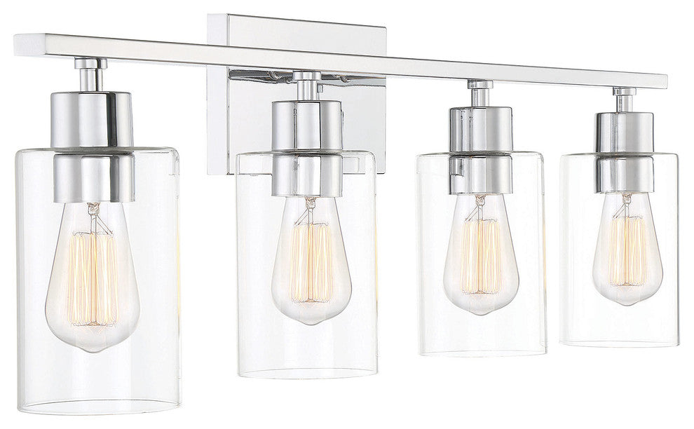 Lambert 4-Light Bath Vanity Fixture Vanity, Polished Chrome