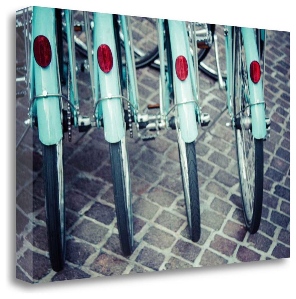 "Bicycle Line Up 1" By Jessica Reiss, Giclee Print on Gallery Wrap Canvas