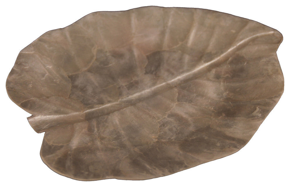 Natural Capiz Leaf Tray, 11"