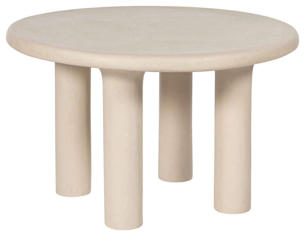 Barbara Cream Textured Indoor / Outdoor 47" Round Dining Table