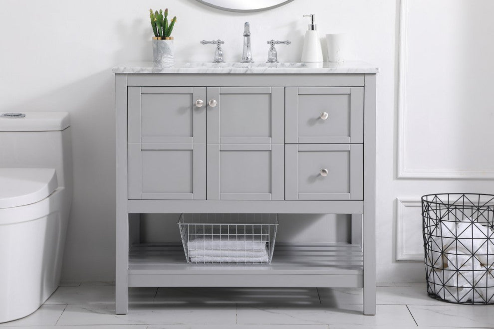 Elegant VF16536GR 36"Single Bathroom Vanity, Gray