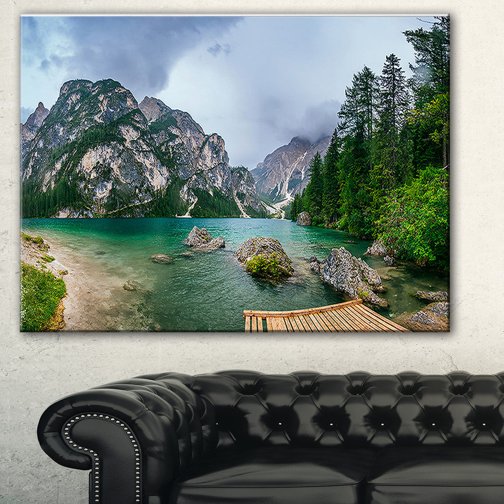 "Lake Between Mountains" Canvas Print