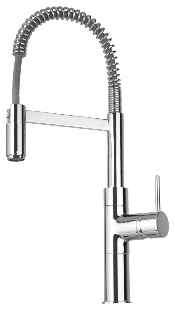 LaToscana Elba Single Handle Pull-Out Kitchen Faucet, Chrome