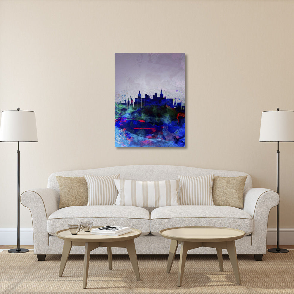 "Las Vegas Watercolor Skyline" Fine Art Print