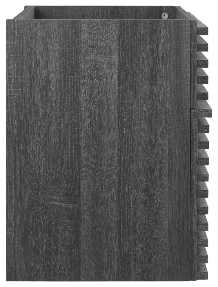 Render 18" Wall-Mount Bathroom Vanity Cabinet, Charcoal