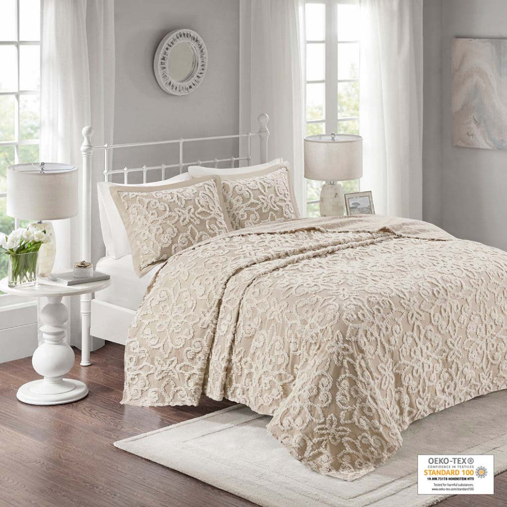 Madison Park Sabrina 3 piece Tufted Cotton bedspread set